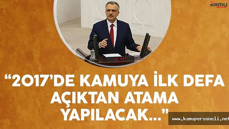 Maliye Bakanı Ağbal: 񟭑'de kamuya ilk defa açıktan atama yapılacak'