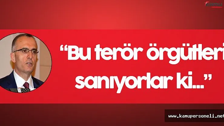 Maliye Bakanı : " Bu Terör Örgütleri Sanıyorlar ki"