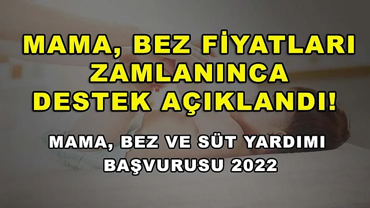 Mama, Bez Fiyatları Zamlanınca Destek Açıklandı! Mama, Bez ve Süt Yardımı Başvurusu 2022