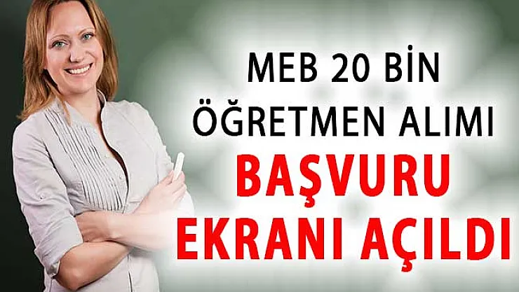 MEB 20 Bin Öğretmen Alımı Başvuruları Başladı ! Sözleşmeli Öğretmen Ataması Başvuru Ekranı