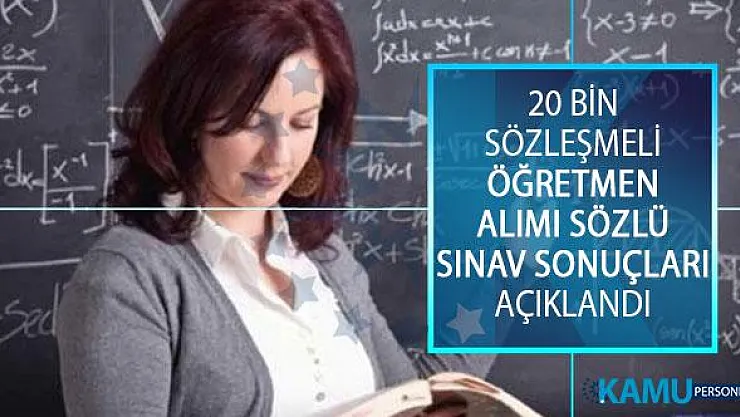 MEB 20 Bin Sözleşmeli Öğretmen Alımı Sözlü Sınav Sonuçları Açıklandı! Sözleşmeli Öğretmenlik Sözlü Sınav Sonuçları Sorgulama Ekranı!