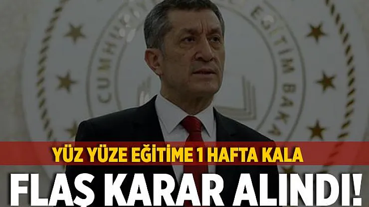 MEB duyurdu! Yüz yüze eğitimin başlamasına az bir süre kala flaş karar alındı!