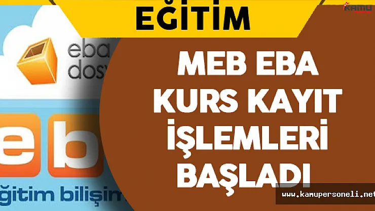 MEB EBA Kurs Başvuruları Başladı