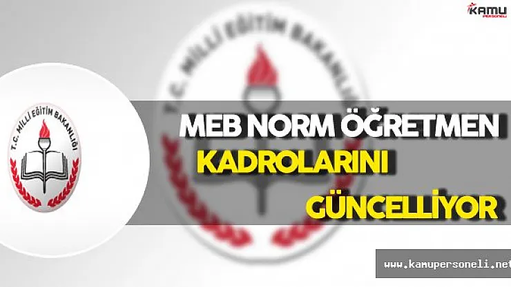 MEB Norm Öğretmen Kadrolarını Güncelliyor !