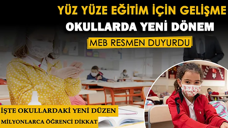 MEB resmen duyurdu: Yüz yüze eğitim için flaş gelişme! Okullarda yeni dönem bugün resmen başladı