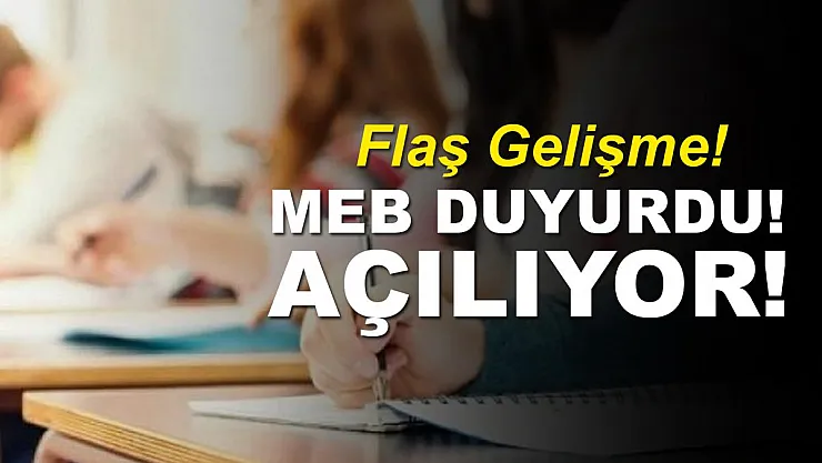 MEB'den okullarla ilgili flaş bir açıklama!
