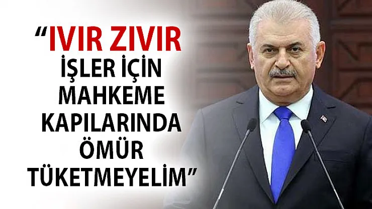 Meclis Başkanı Yıldırım: Ivır Zıvır İşler İçin Mahkeme Kapılarında Ömür Tüketmeyelim