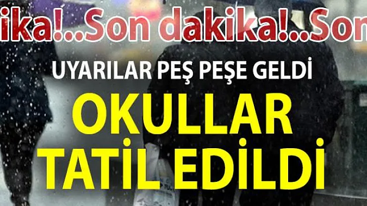 Mersin'de Okullar Tatil Edildi! - Yarın hangi okullar tatil edildi, 6 aralık okul tatili