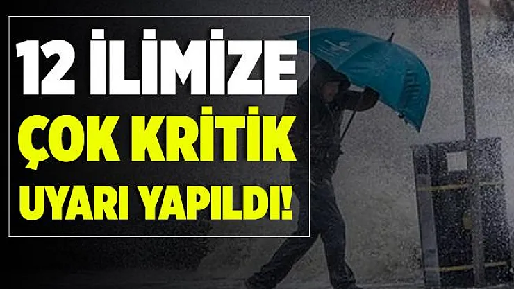 Meteoroloji akşam saatlerinde hava durumu tahminlerini açıkladı! 12 ile çok şiddet sağanak yağış geliyor!