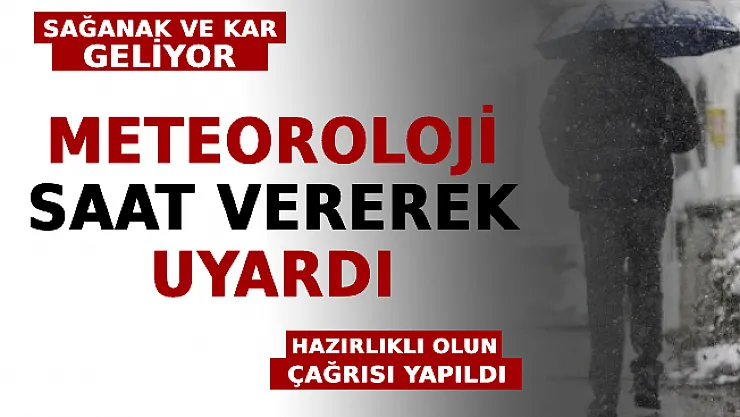 Meteoroloji Saat Vererek Uyardı: Sağanak Ve Kar Geliyor