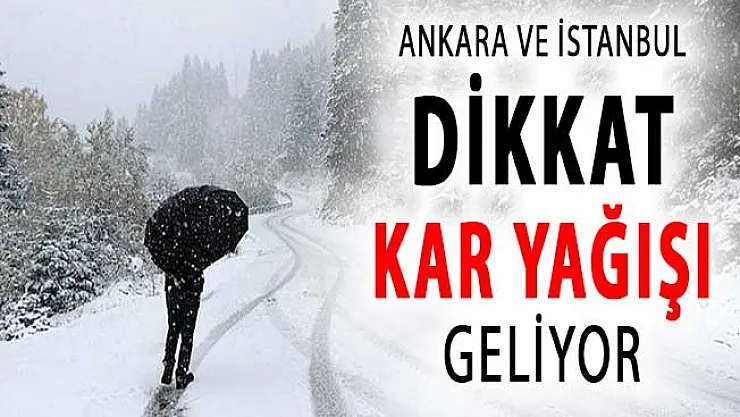 Meteoroloji'den İstanbul ve Ankara İçin Bir Kar Uyarısı Daha !