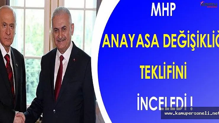 MHP Anayasa Değişikliği Teklifinde İncelemelerini Tamamladı