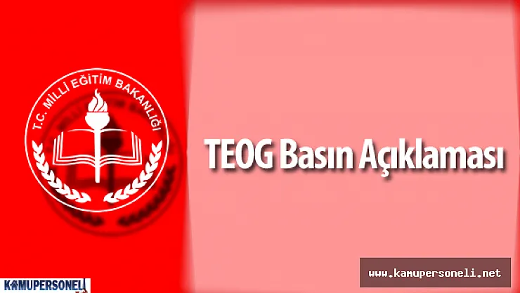 Milli Eğitim Bakanlığı (MEB) 2016 TEOG Basın Açıklaması