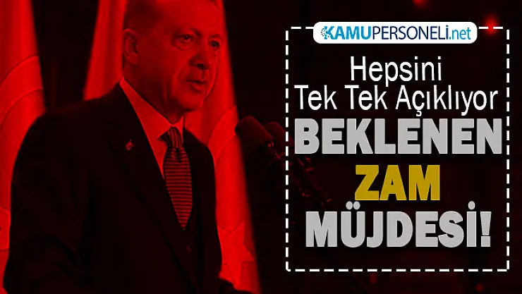 Milyonlarca kişinin beklediği zam müjdesi! Cumhurbaşkanı Erdoğan tek tek açıklıyor: Saati belli oldu