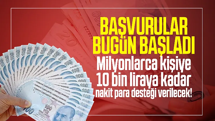 Milyonlarca kişiye 10 bin liraya kadar nakit desteği verilecek! Temel İhtiyaç Desteği'ne başvurular bugün başladı