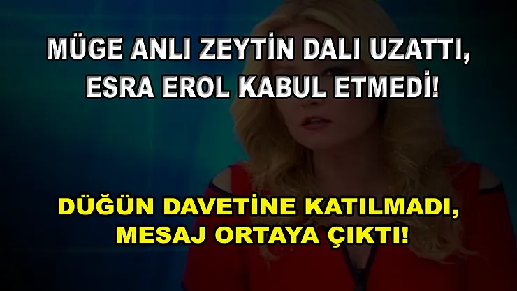 Müge Anlı zeytin dalı uzattı, Esra Erol kabul etmedi! Düğün davetine katılmadı, mesaj ortaya çıktı!