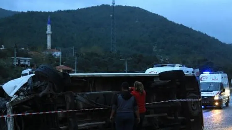 Muğla'nın Milas İlçesinde Korkunç Kaza- İşçi Servisi Devrildi, 9 Yaralı