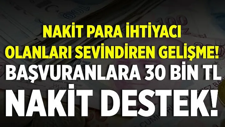 Nakit ihtiyacı olanlara kamu bankasından müjde! Başvuran herkese 30 bin TL'ye varan nakit para desteği! Online başvuru ekranı