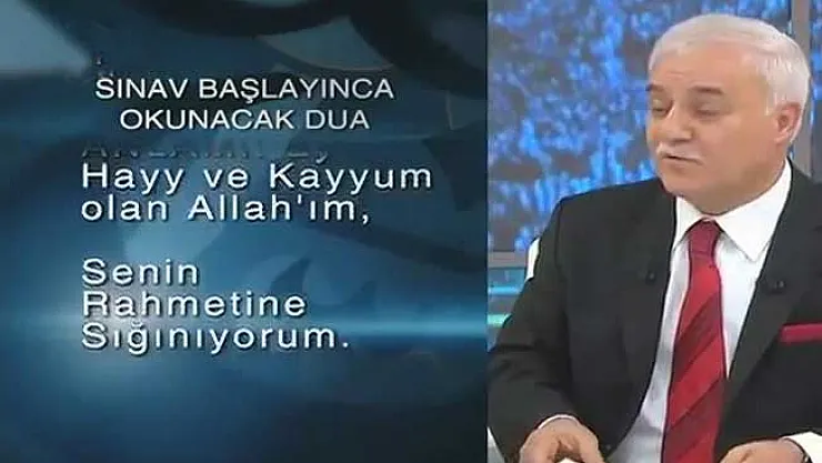 Nihat Hatipoğlu Tarafından KPSS Öncesi Okunması Tavsiye Edilen Dualar