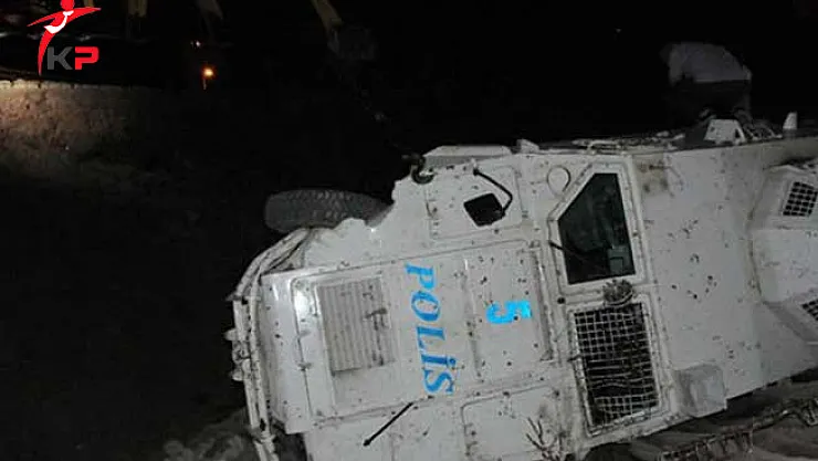 Nusaybin'de Zırhlı Polis Aracı Devrildi! Yaralı Polisler Var