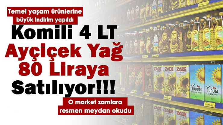 O market zamlara meydan okudu! Çay, un, şeker ve yağ fiyatlarına büyük indirim yapıldı: 4 litre ayçiçek yağ 80 liraya satılıyor