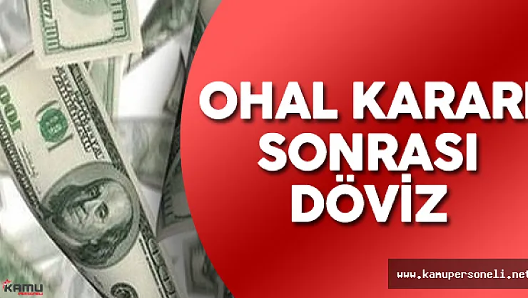 OHAL Kararı Sonrası Döviz Fiyatları ( OHAL Kararı Sonrası Dolar Yükseldi Mi?)