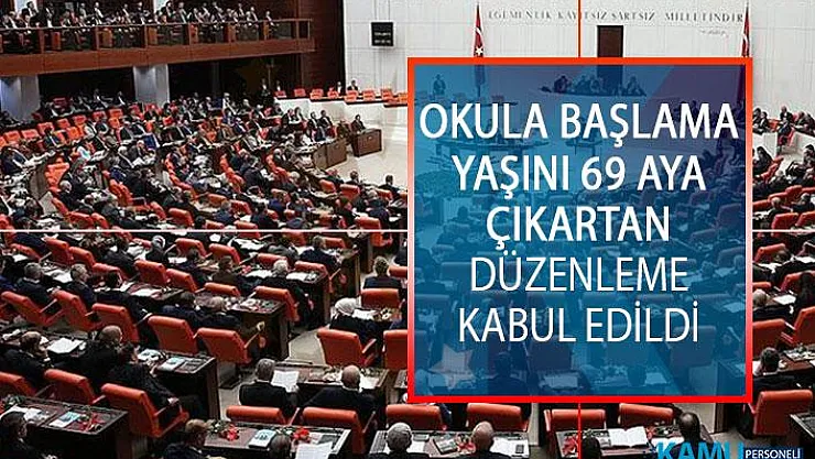 Okula Başlama Yaşını 69 Aya Çıkartan Düzenleme TBMM Komisyonunda Kabul Edildi!