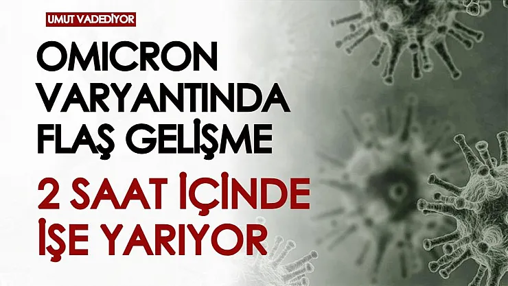 Omicron varyantında umut vadeden gelişme! 2 saat içinde tespit edilebilecek