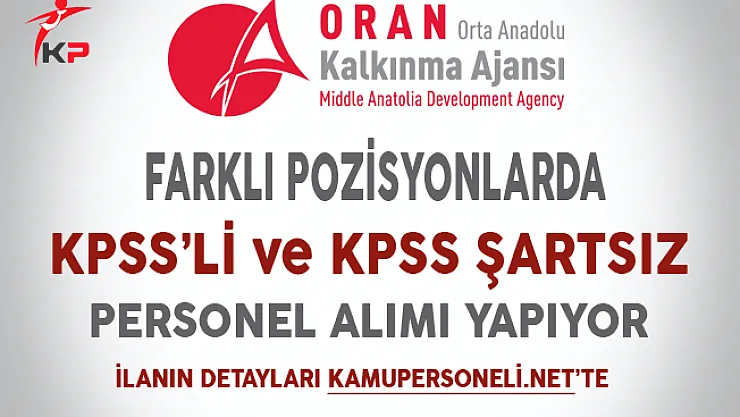 Orta Anadolu Kalkınma Ajansı Personel Alımı Başvuruları Başladı
