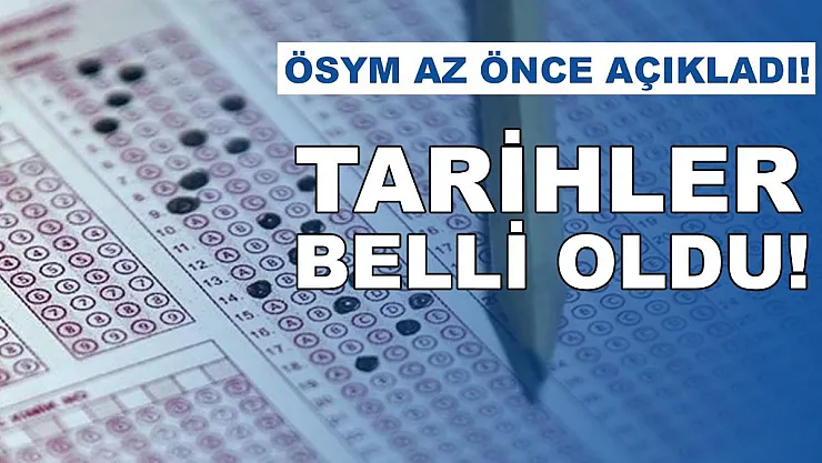 ÖSYM sınav takvimi 2021 açıklandı! ÖSYM 2021 yılı sınav takvimi!