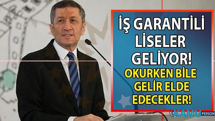 Otellerde iş garantili turizm liseleri geliyor! Milli Eğitim Bakanı Ziya Selçuk, iş garantili liseler hakkında bilgi verdi!