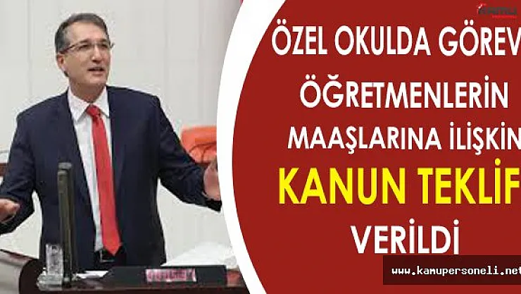 Özel Okul Öğretmenlerinin Maaşlarına İlişkin Kanun Teklifi Verildi