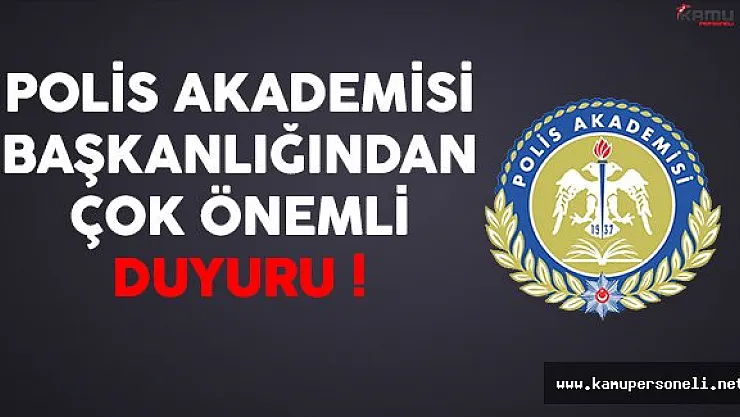 Polis Akademisi'nden 19.Dönem POMEM'e (10 Bin Özel Harekat) Başvuru Yapan Adaylara Çok Önemli Duyuru !
