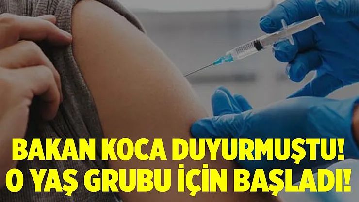 Sağlık Bakanı Fahrettin Koca duyurmuştu! 60 yaş üzeri için aşılama başladı!
