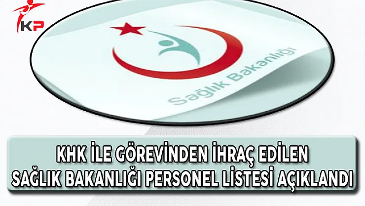 Sağlık Bakanlığı 689. KHK İle Görevden İhraç Edilenlerin Listesi Açıklandı