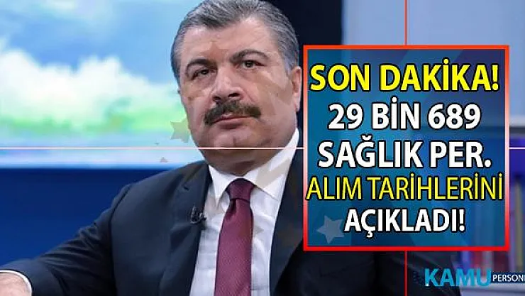 Sağlık Bakanlığı personel alımı son dakika açıklaması! 29 bin 689 sağlık personeli alımı başvuru tarihleri açıklandı!