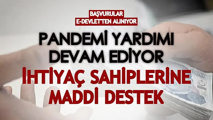 Salgın kapsamında vatandaşlara destek veriliyor! Pandemi yardımı başvuruları e-Devlet'ten yapılıyor