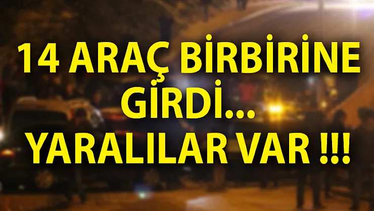 Samsun'da Trafik Kazası! 14 Araç Birbirine Girdi Yaralılar Var