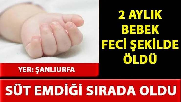 Şanlıurfa'da boğazına kusmuk kaçan bebek feci şekilde can verdi