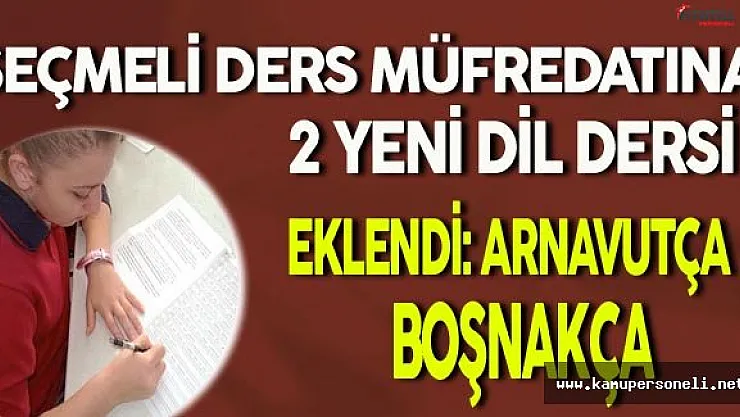 Seçmeli Ders Müfredatına 2 Yeni Dil Dersi Eklendi