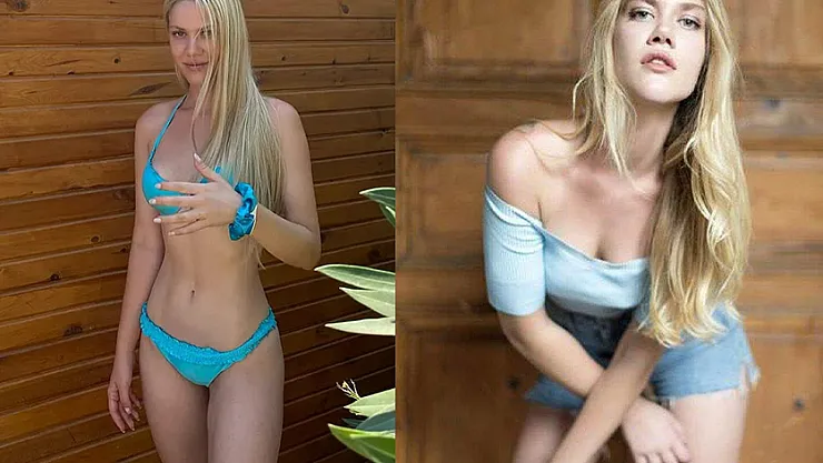 Serel Yereli cüretkar pozlarını paylaştı, mavi bikinili fotoğrafları olay yarattı!
