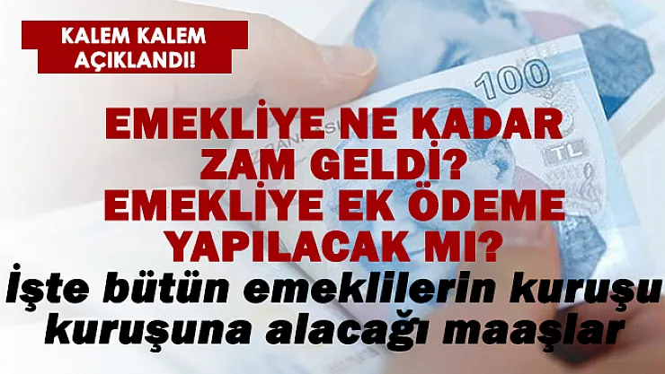 Sıcak gelişme: Emekliye ne kadar zam yapıldı? Emekliye ek zam geldi mi? Kalem kalem açıklandı!