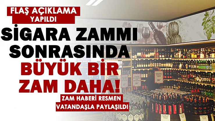 Sigara fiyatlarının ardından alkol fiyatlarına da büyük zam geldi!