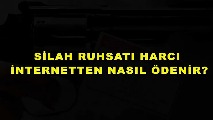 Silah Ruhsatı Harcı İnternetten Nasıl Ödenir?