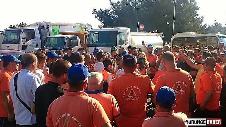 Silivri'de Temizlik İşçilerinin Eylemine Polis Müdahalesi