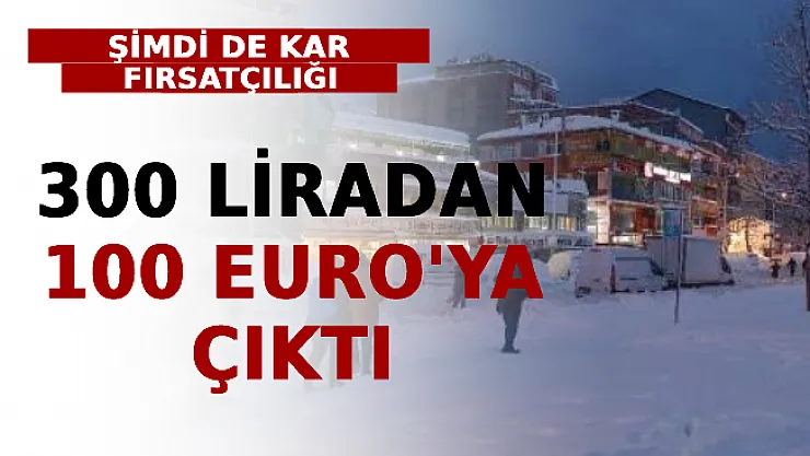 Şimdi de Kar Fırsatçılığı: 300 Liradan 100 Euro'ya Çıktı