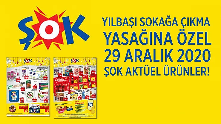 ŞOK aktüel ürünler kataloğu! ŞOK marketlerde yılbaşı sokağa çıkma yasağına özel ürünler! 29 Aralık ŞOK aktüel ürünler kataloğu