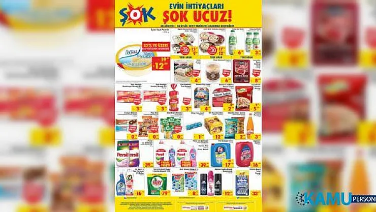 Şok marketleri indirimli ürünler kataloğu. ŞOK 28 Ağustos-3 Eylül 2019 Aktüel Ürünler Kataloğu