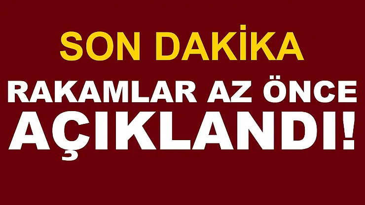 Son dakika açıklandı! Kritik rakamlar!