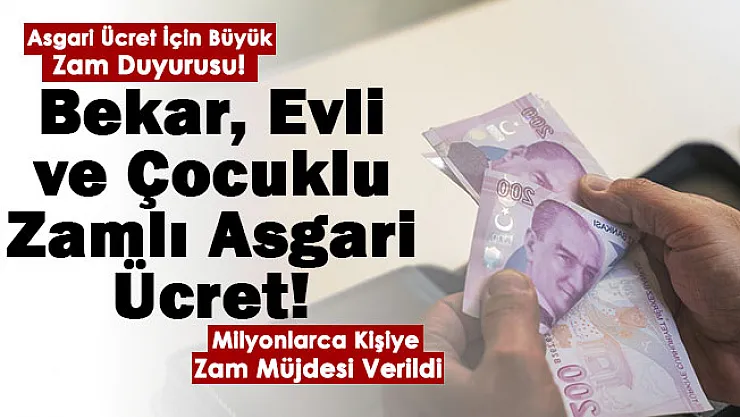 Son dakika: Asgari ücret gelişmesi duyuruldu! Asgari ücrete dev zam haberi: İşte bekar, evli ve çocuklu zamlı asgari ücret tablosu